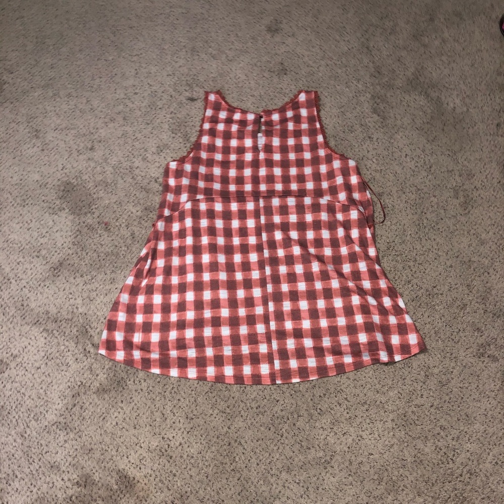Orange checkered tank top
